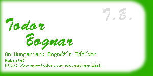 todor bognar business card